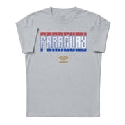 Umbro Mens Paraguay Stacked Soccer T Shirt Grey Heather, S-L