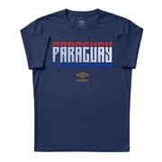 Umbro Mens Paraguay Stacked Soccer T Shirt New Navy, S-L