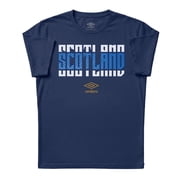 Umbro Mens Scotland Stacked Soccer T Shirt New Navy, S-L
