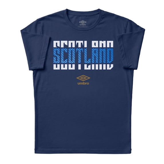 Umbro Men's Scotland Stacked Soccer T Shirt (New Navy, S-XXXL)