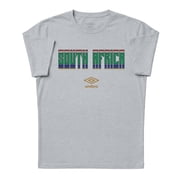 Umbro Mens South Africa Stacked Soccer T Shirt Grey Heather, S-L