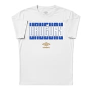Umbro Men's Uruguay Stacked Soccer T Shirt (White, S-L)