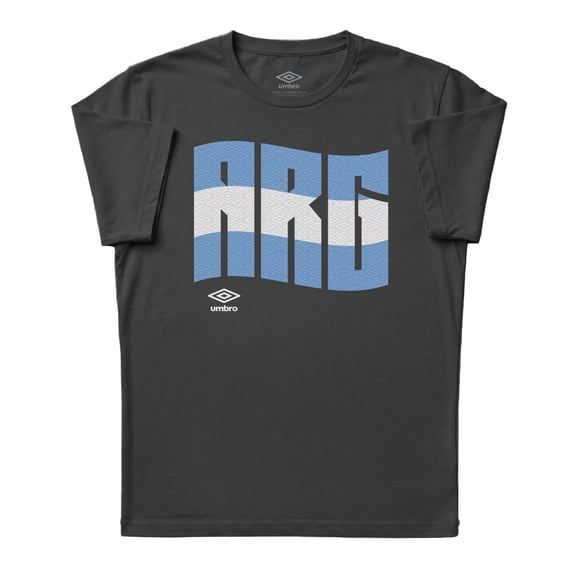 Umbro Mens Argentina Wavy Logo T Shirt (Black, S-XXXL)