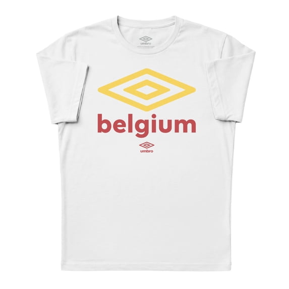 Umbro Mens Belgium Diamond Logo T Shirt (White, S-XXXL)