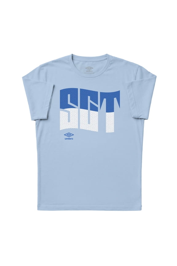 Mens Scotland Wavy Logo T Shirt (Light Blue, S-XXXL)