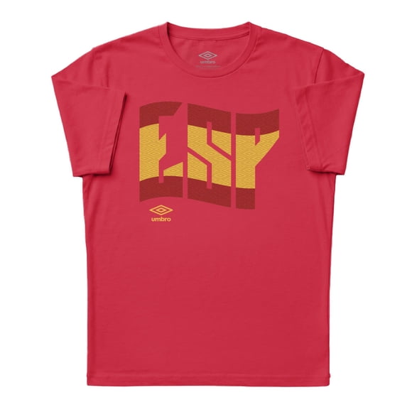 Umbro Mens Spain Wavy Logo T Shirt (Red, S-XXXL)