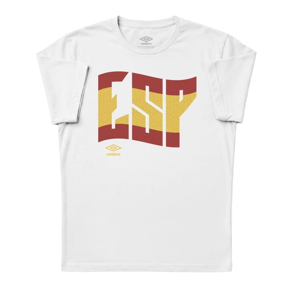 Umbro Mens Spain Wavy Logo T Shirt (White, S-XXXL)