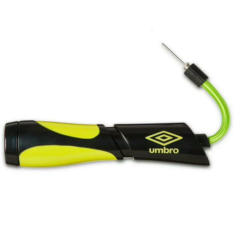 Umbro Multi Sports Ball Air Pump with Inflation Needle, Manual, Yellow, 0.5  lb