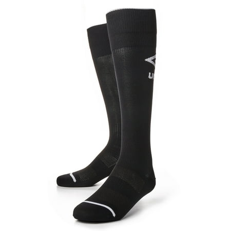 Umbro Peewee Boys and Girls Soccer Socks, Black, 1 pack