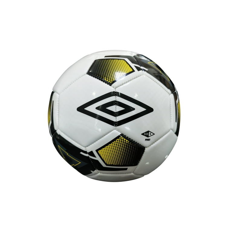 Umbro Pivot Soccer Ball Size 4 White Black Gold Trim