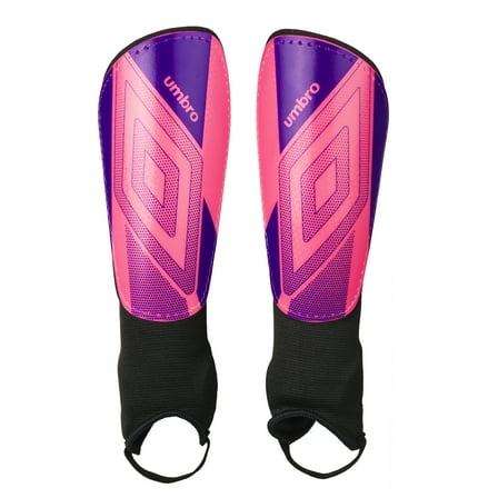 Umbro Ceramica Peewee Stirrup Soccer Shin Guards for Kids, Pink