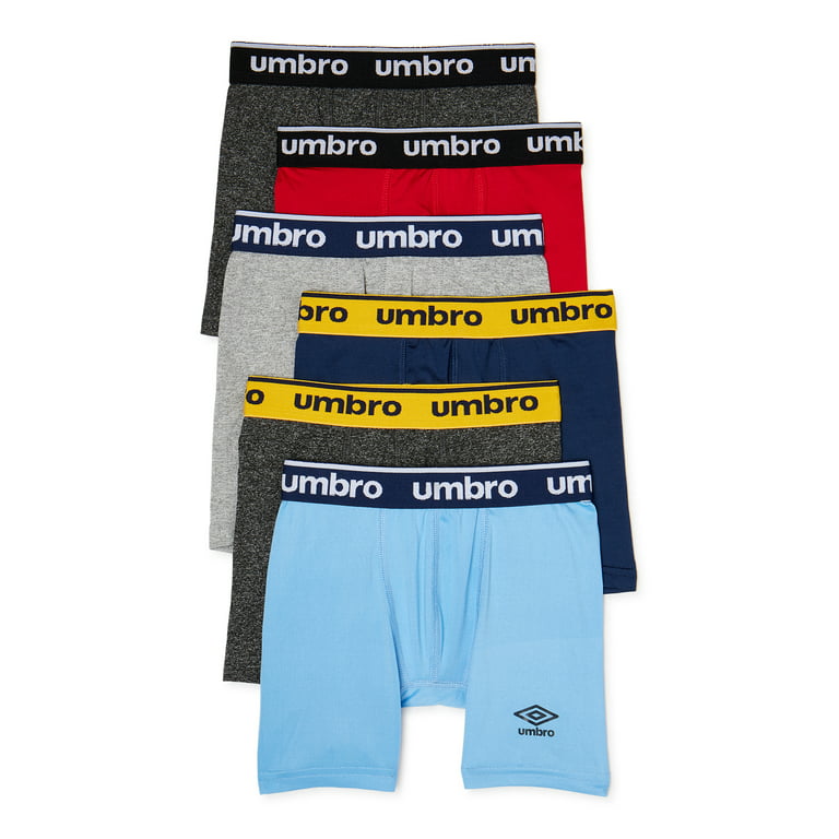 Umbro Toddler Boys Performance Boxer Brief Underwear, 6-Pack, Sizes 2T-4T