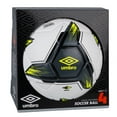 thumbnail image 1 of Umbro Tristar Size 4 Youth and Beginner Soccer Ball, White/Gray/Yellow, 1 of 6
