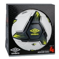 Umbro Tristar Size 4 Youth and Beginner Soccer Ball, White/Gray/Yellow