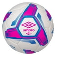 thumbnail interactive-video image 1 of Umbro Tristar Size 5 Adult and Teen Soccer Ball, White/Blue/Pink, 1 of 6
