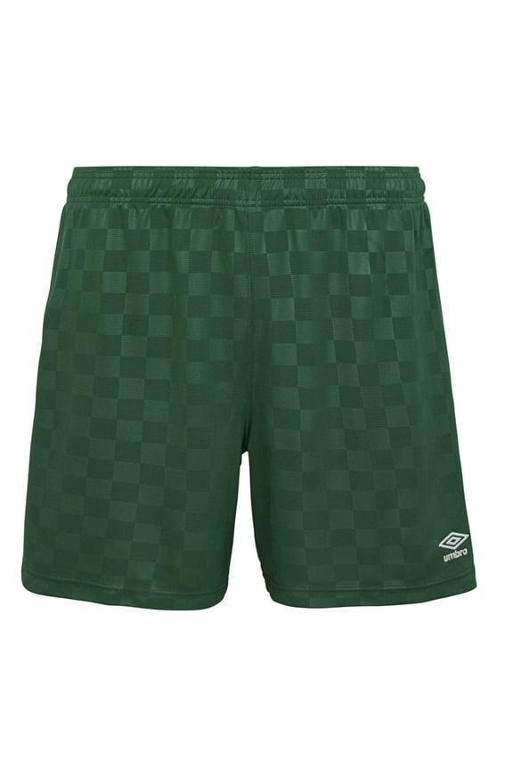 Women's Checkered Short, Forest Green, Large