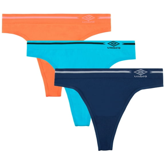 Umbro Women's Seamless Thong Panties 3 Pack