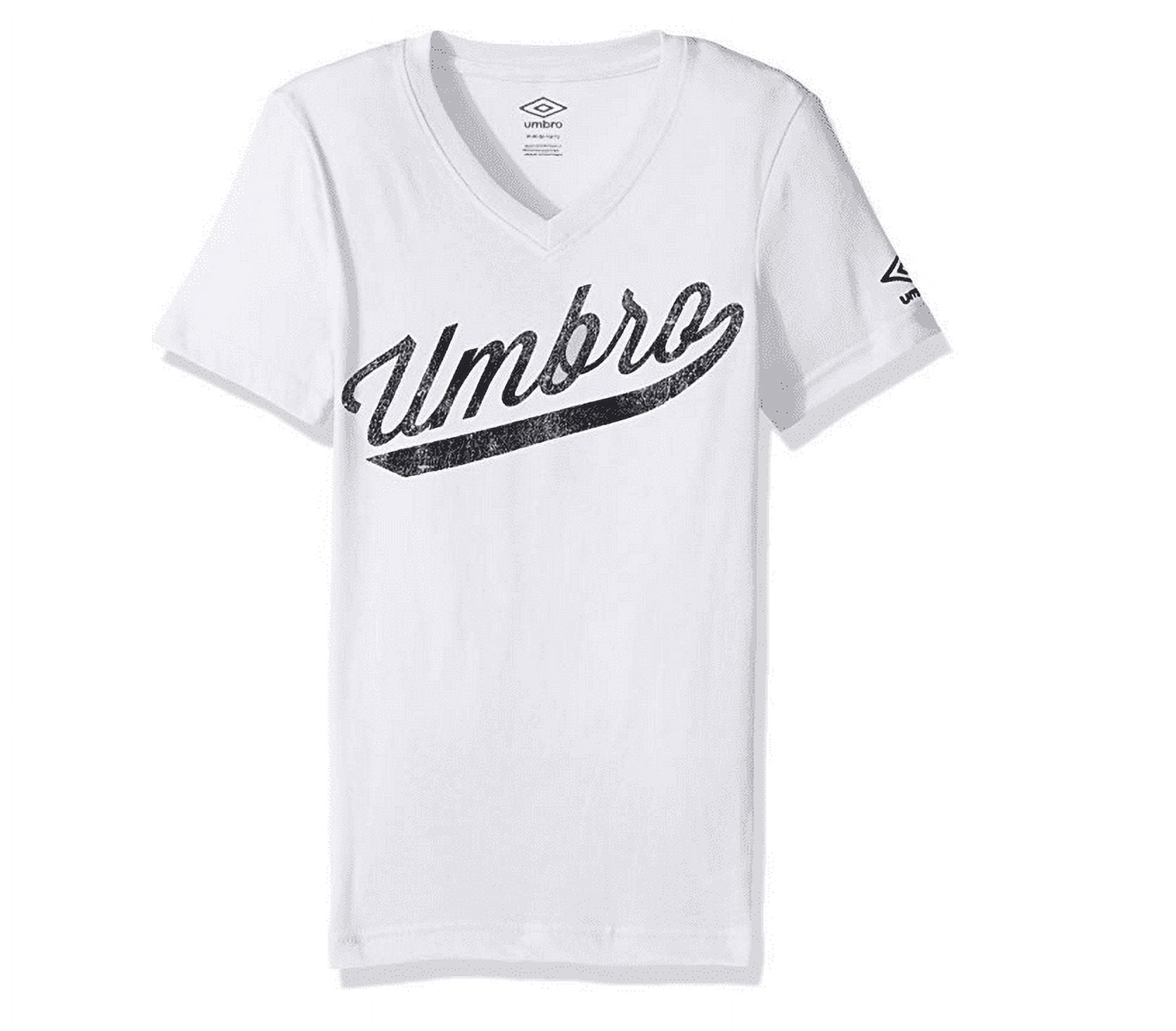 Umbro Girls Kick Sweep Raglan Top - Short Sleeve Crewneck Tee With Contrast Sleeves & Logo - View #2