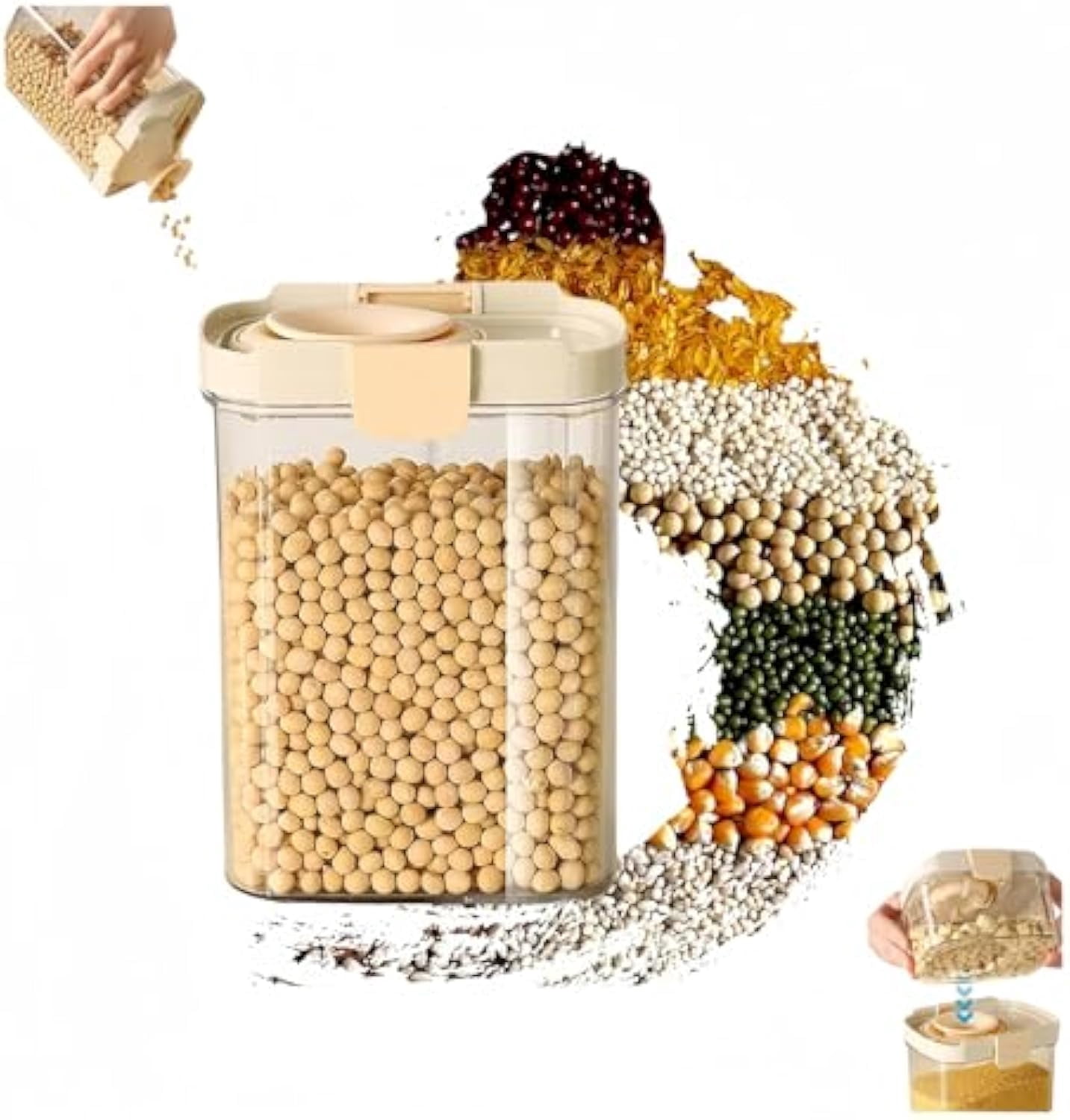 Push Container Food Storage Umckit Push-type Sealed Box Storage Jar, Airtight Food Storage ...