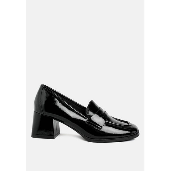 Umdoni Penny Strap Block Heel Loafers