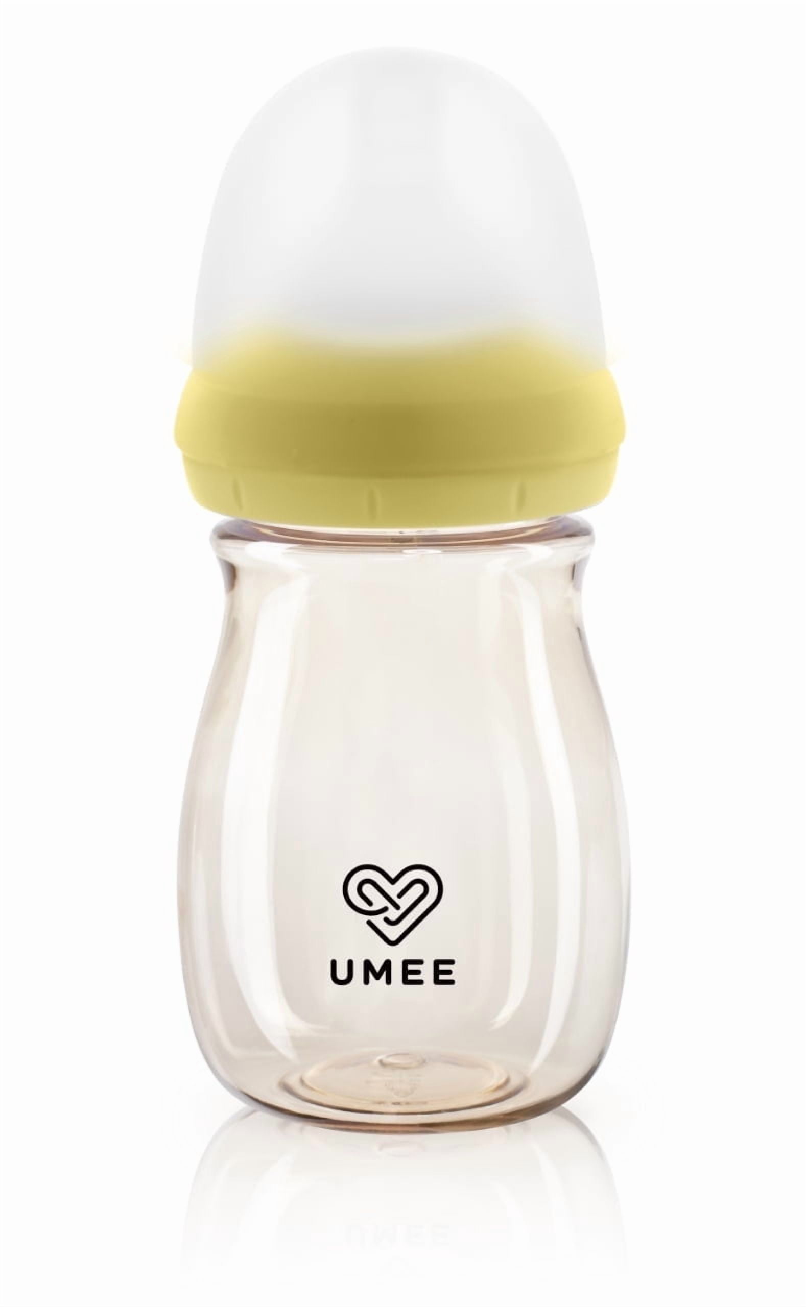 Umee 260ml Baby Bottle – Soft Stage 2 Nipple, Ideal for 3-6 Months, BPA-Free, Yellow