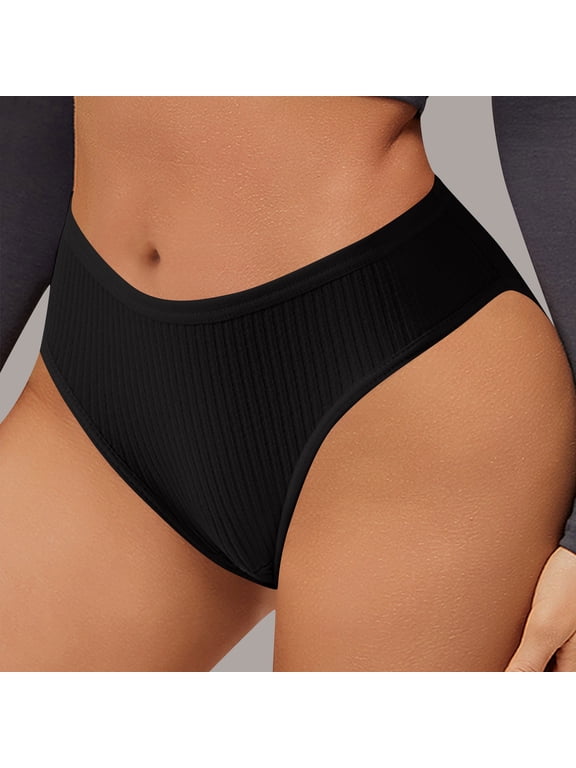 6 Pack Panties for Women Ribbed Low Rise Bikini - Soft Stretch Seamless Underwear for Everyday Comfortable Fit & Daily Wear