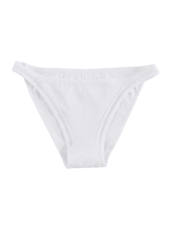 6 Pack Panties for Women Seamless Low Rise Bikini with Decorative Elastic Details - Soft Stretch Cotton Underwear for Summer Daily Wear & Travel