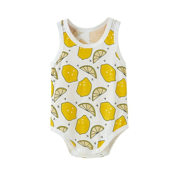 Umfun Baby Cute Print Sleeveless Bodysuit Onesie Breathable Cotton Snap Bottom One-Piece Outfit for Infant