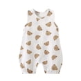 thumbnail image 1 of Umfun Baby Print Sleeveless Romper Crew Neck One-Piece Romper for Newborn Infant Girls Summer Wear, 1 of 7