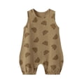 thumbnail image 1 of Umfun Baby Print Sleeveless Romper Crew Neck One-Piece Romper for Newborn Infant Girls Summer Wear, 1 of 6