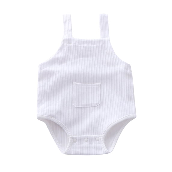Umfun Baby Sleeveless Suspender Tank Bodysuit Above Knee Snap Bottom One-Piece Outfit