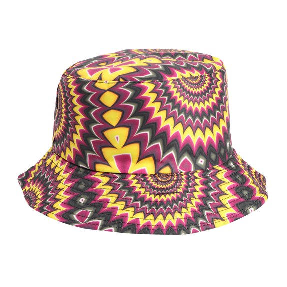 Umfun Everyday Cotton Style Printing Bucket Hat for Women Men Unisex Trendy Lightweight Outdoor Hot Fun Summer Beach Vacation Getaway Headwear Yellow Free Size