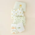 thumbnail image 1 of Umfun Girls 4-Pack Cotton Boxer Briefs Underwear - Cute Floral Frog Rabbit Print Shorts Soft Breathable Comfortable Panties with Elastic Waist for Kids School Daily Wear, 1 of 3