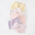 thumbnail image 1 of Umfun Girls 5-Pack Cotton Boxer Briefs Underwear - Adorable Bunny Floral and Plaid Print Shorts Soft Breathable Comfortable Panties with Elastic Waist for Kids School Daily Wear, 1 of 3
