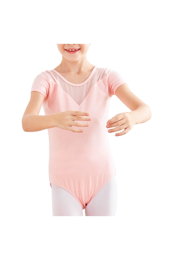 Girls Long Sleeve Dance Leotard Snap Back Gymnastics One-Piece Outfit for Kids