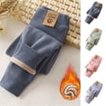 thumbnail image 1 of Umfun Girls Pants Kids Winter Fleece Lined Thermal Leggings Pants Elastic Waist Warm Base Layer Trousers for School and Daily Outdoor Play, 1 of 9