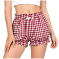 thumbnail image 1 of Umfun Girls Shorts Sweet Gingham Ruffle Bloomers with Elastic Waist & Bow - Cute Shorts Summer Beach Vacation & Casual Play Wears, 1 of 8
