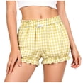 thumbnail image 1 of Umfun Girls Shorts Sweet Gingham Ruffle Bloomers with Elastic Waist & Bow - Cute Shorts Summer Beach Vacation & Casual Play Wears, 1 of 7