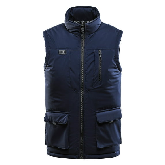 Umfun Heated Vest for Men Women New with Heating Zone Heated USB Charge Jacket Winter Warm Dark Blue 3XL