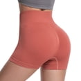 thumbnail image 1 of Umfun High Waist Seamless Ribbed Yoga Shorts High Elastic Workout Shorts for Gym Fitness Yoga Training Casual, 1 of 7