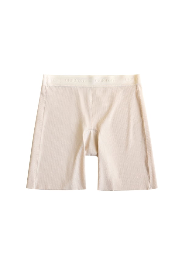 Kids' Ribbed Safety Shorts Elastic Waist Anti-Chafing Underwear Shorts