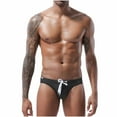 thumbnail image 1 of Umfun Men's Dot Print Swim Briefs Solid Base Elasticband Swim Bikinis for Adult Men Beach Swimming Competition And Summer Daily Wear, 1 of 9