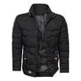 thumbnail image 1 of Umfun Men's Down Jacket Fashion Solid Insulated Coat Gifts for Fall Winter with Two Pockets Black M, 1 of 4