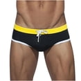 thumbnail image 1 of Umfun Men's Low Rise Contrast Waistband Swim Briefs Premium Stretch Swim Bikini Bottoms for Competitive Swimming Sunbathing and Beach Leisure, 1 of 7