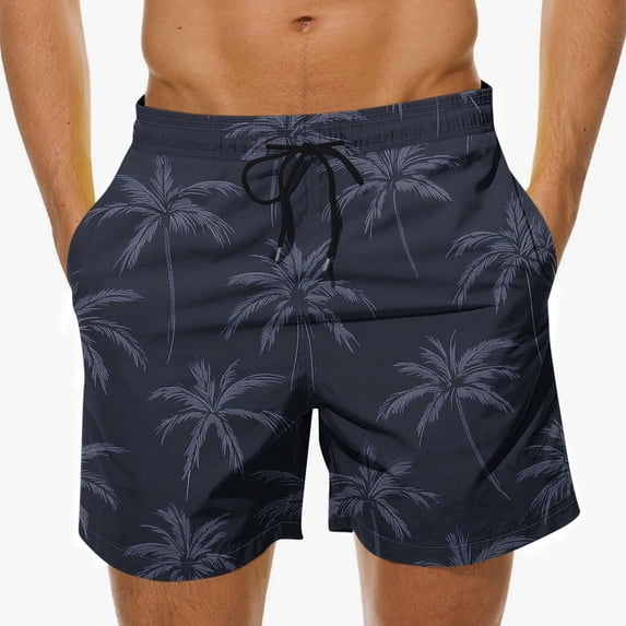 Umfun Men's Neon Flame Graphic Board Shorts Elastic Waist Trendy Quick Dry Swim Trunks for Beach Party Clubwear and Casual Street Style