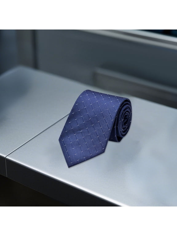 Men's Point Textured Necktie — Classic Micro Pattern Tie for Business Work and Formal Events — Elegant Woven Silk Feel Dress Accessory for Men