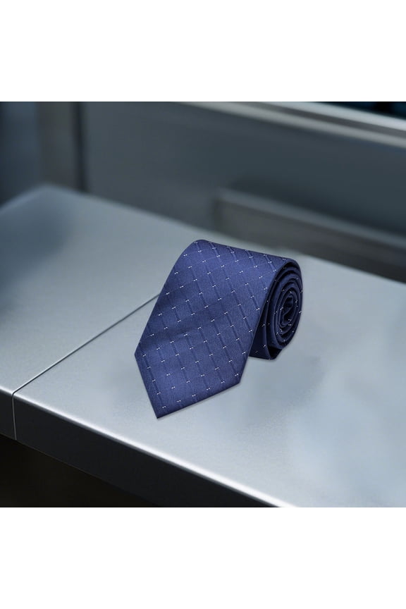 Men's Point Textured Necktie — Classic Micro Pattern Tie for Business Work and Formal Events — Elegant Woven Silk Feel Dress Accessory for Men