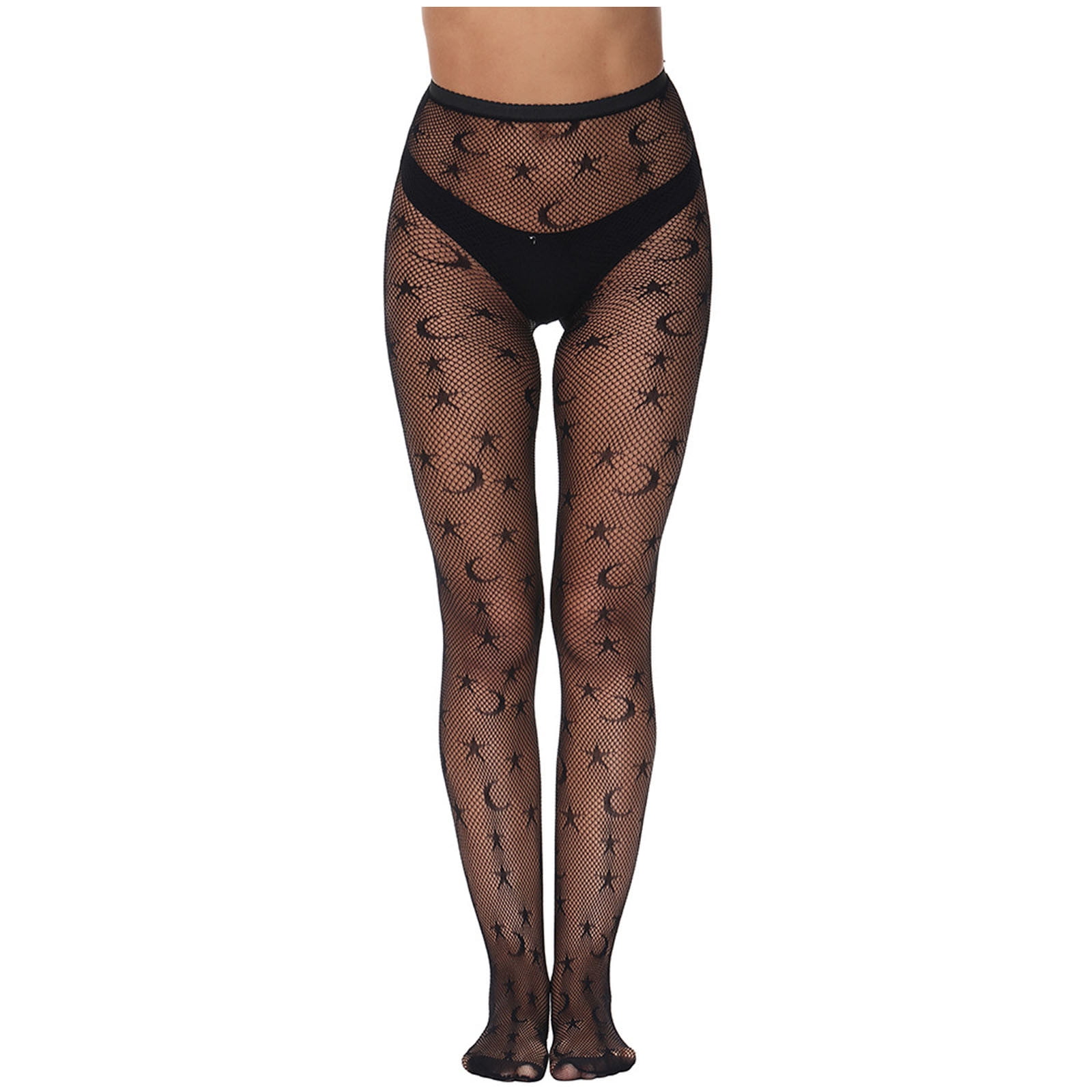 Charmdays Patterned Tights for Women Black Fishnet Stockings Lace