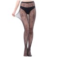 thumbnail image 1 of Umfun Patterned Tights for Women Black Fishnet Stockings Lace Design Pantyhose Thigh High Stockings Lace Tights Silky Semi Sheer Stocking Black C, 1 of 5