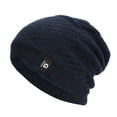 thumbnail image 1 of Umfun Slouchy Beanie for Men Winter Hats for Guys Cool Beanies Mens Lined Knit Soft Warm Thick Skully Stocking Binie Hat Outdoor Hat Navy One Size, 1 of 5